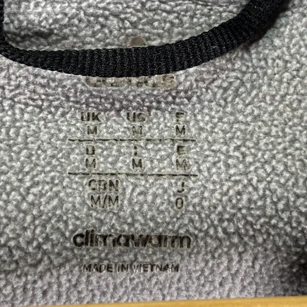 Adidas Mens Climawarm Team Issue Hoodie Full-Zip Size M Heather Gray Fleece TI